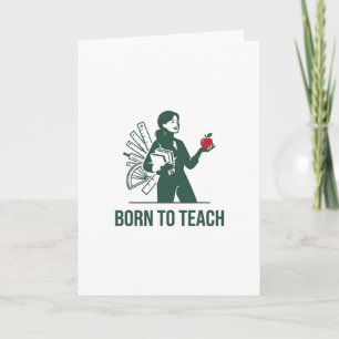 Als Lehrer geboren - Geschenk zur Lehrererkennung Karte