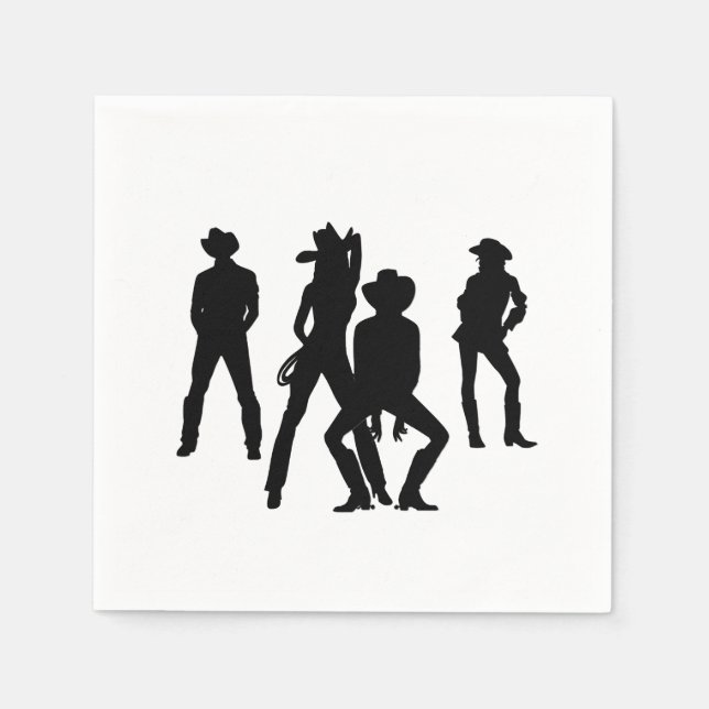 Als Line Dance verwendet Serviette (Vorderseite)