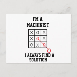 Als Machinist finde ich immer eine Lösung Postkart Postkarte