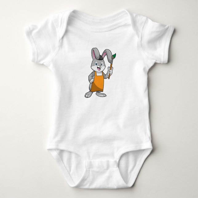 Als Maler mit Pinsel Baby Strampler (Vorderseite)