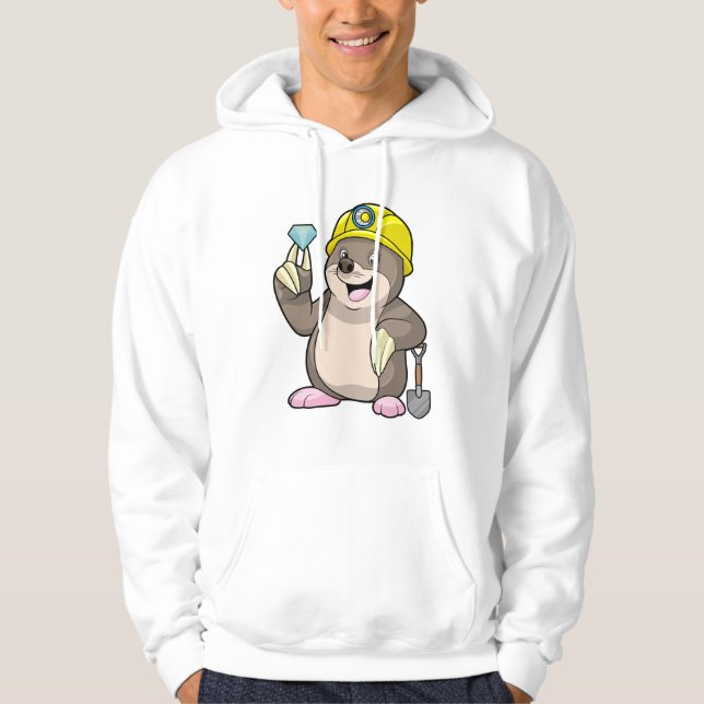 Als Minen mit Shovel & Diamond Hoodie (Vorderseite)