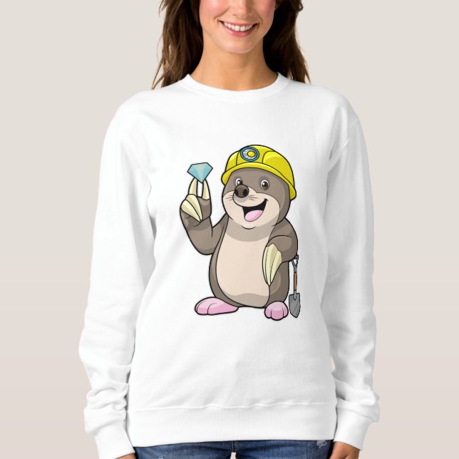 Als Minen mit Shovel & Diamond Sweatshirt (Vorderseite)