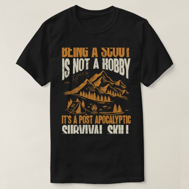 Als Pfadfinder ist es ein postapokalyptischer Über T-Shirt (Design vorne)