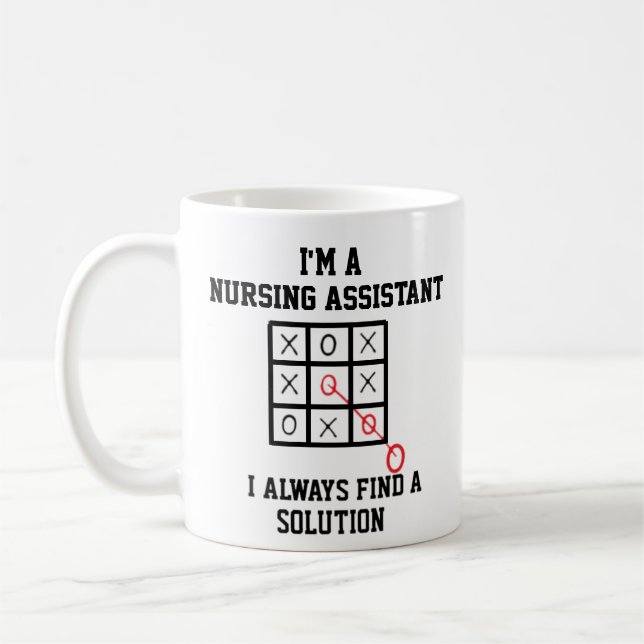 Als Pflegeassistent finde ich immer eine Lösung Kaffeetasse (Links)