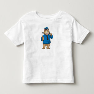 Als Polizeibeamter mit Polizeihut bedienen Kleinkind T-shirt