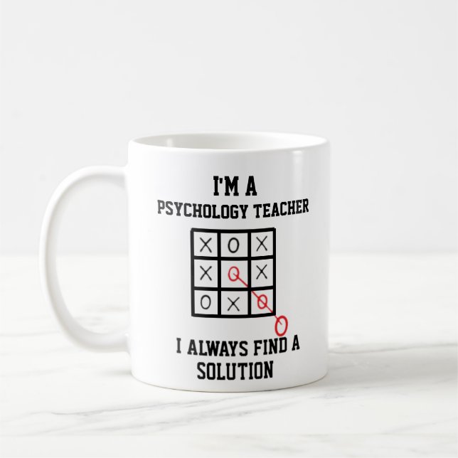 Als Psychologielehrerin finde ich immer eine Lösun Kaffeetasse (Links)