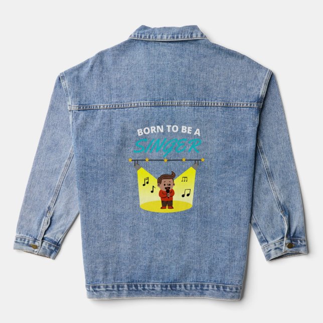 Als Sänger geboren Jeansjacke (Rückseite)