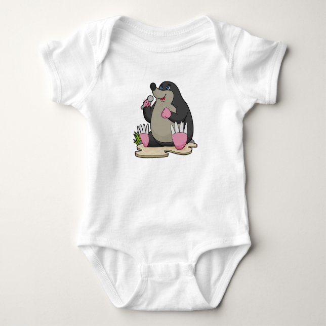 Als Sängerin mit Mikrofon Baby Strampler (Vorderseite)