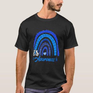 Als Sensibilisierungsmonat 2022 Ribbon Leopard Pol T-Shirt