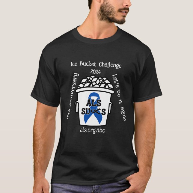 ALS Sind zum Kotzen Eisstockherausforderung T-Shirt (Vorderseite)