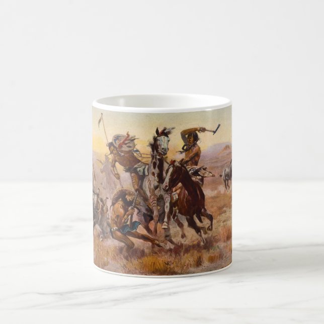 Als Sioux und Blackfeet durch Charles M. Russell Kaffeetasse (Mittel)