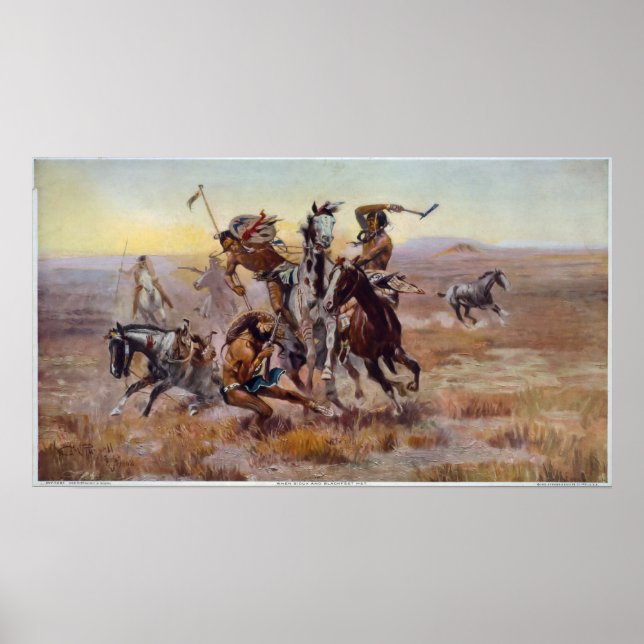 Als Sioux und Blackfeet sich trafen. Poster (Vorne)