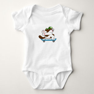 Als Skater mit Skateboard Baby Strampler