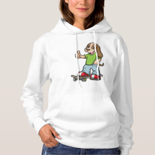 Als Skater mit Skateboard Hoodie