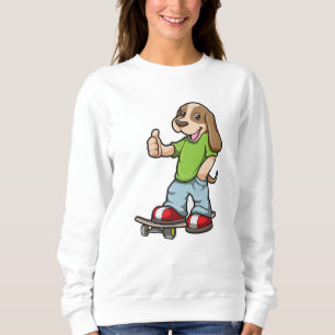 Als Skater mit Skateboard Sweatshirt