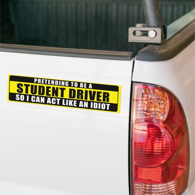 Als STUDENT-TREIBER Autoaufkleber (Auf Lkw)