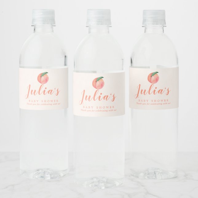 Als Sweet Peach Baby Dusche bevorzugen Wasser Flas (Flaschen)