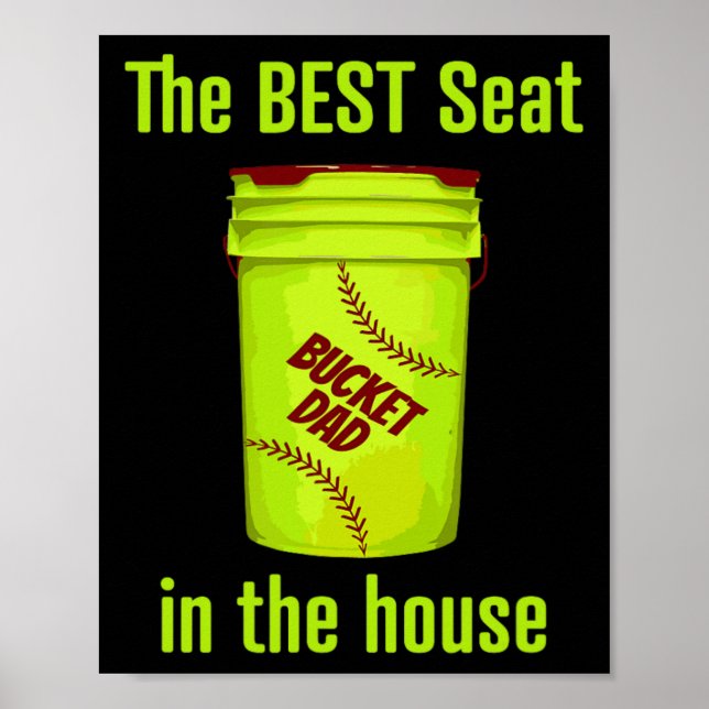 Als Tees Softll Dad Bester Sitz Im Haus Pitcher Poster (Vorne)