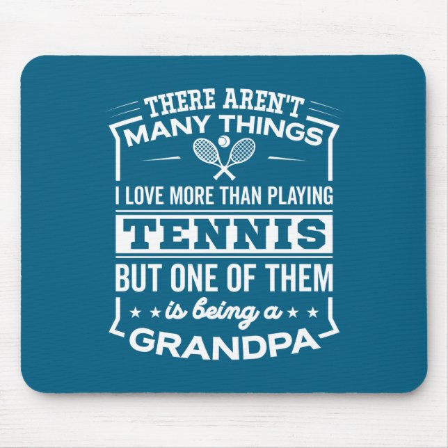 Als Tennis-Opa lustiger alter Mann zu sein  Mousepad (Vorne)