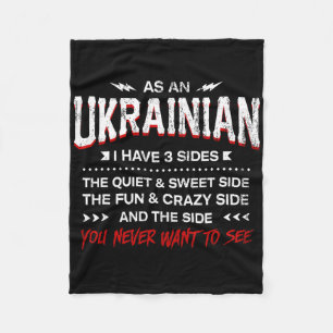 Als Ukrainer habe ich 3 Seiten Lustige Nationalitä Fleecedecke