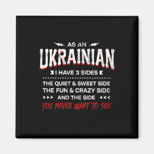 Als Ukrainer habe ich 3 Seiten Lustige Nationalitä Magnet