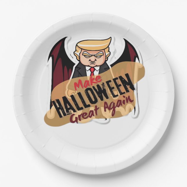 Als Vampire - Mache Halloween wieder groß. Klassis Pappteller (Vorderseite)