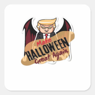 Als Vampire - Mache Halloween wieder groß. Klassis Quadratischer Aufkleber