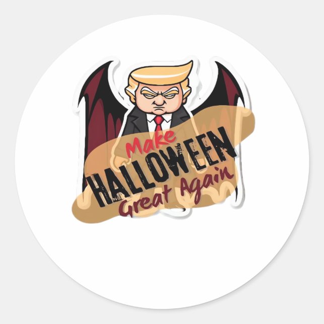 Als Vampire - Mache Halloween wieder groß. Klassis Runder Aufkleber (Vorderseite)