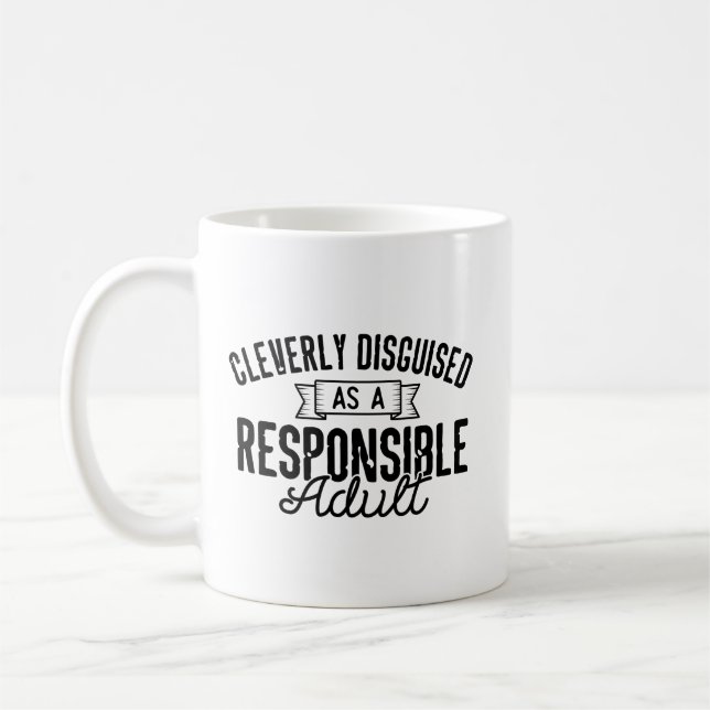als verantwortlicher Erwachsener getarnt Kaffeetasse (Links)