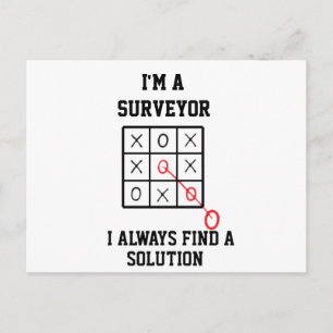 Als Vermesser finde ich immer eine Lösung  Postkar Postkarte