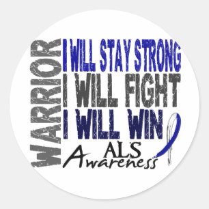 ALS Warrior Runder Aufkleber