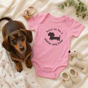 Als Wiener-Hund-Liebhaber geboren - Geschenk für N Baby Strampler