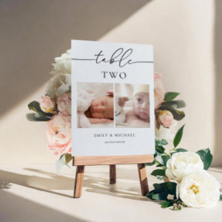 Als wir älter waren, unterzeichnete die Tischnumme Tischnummer