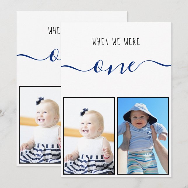 Als wir eine große Tischnummer mit Kindern-Fotos w (Vorne/Hinten)