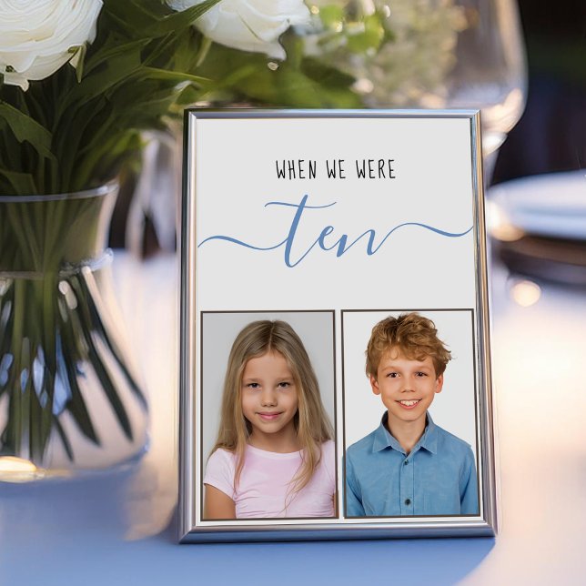 Als wir zehn Kinder waren Fotos Blue Script Hochze Tischnummer (Von Creator hochgeladen)