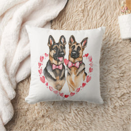 Alsatian Hund Mama Leben Wasserfarben Trendsetter  Kissen