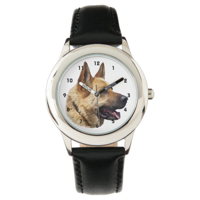 Alsatischer Schäferhund Armbanduhr (Vorderseite)