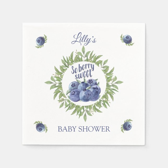 Also, Beerensüße Babydusche Papierservietten (Vorderseite)
