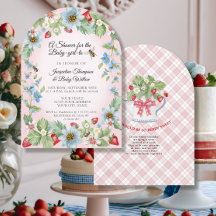 Also Berry Sweet Pink Gingham Girl to Bee Shower