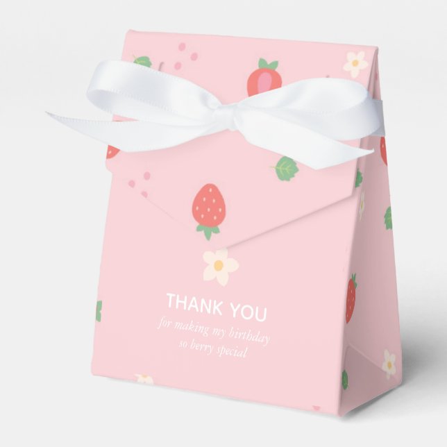 Also Berry Sweet! Strawberry Birthday Geschenkschachtel (Vorderseite)