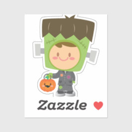 Also Franken Niedlich Frankenstein Kids Halloween Aufkleber