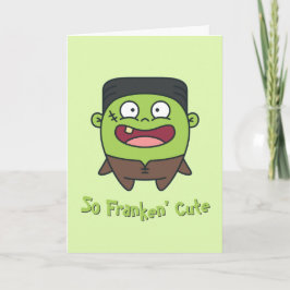 Also Franken' Niedliches Funny Frankenstein Hallow Karte