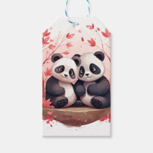 Also glücklich zusammen Panda Paar Geschenkanhänger