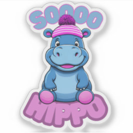 Also Hippo Sticker