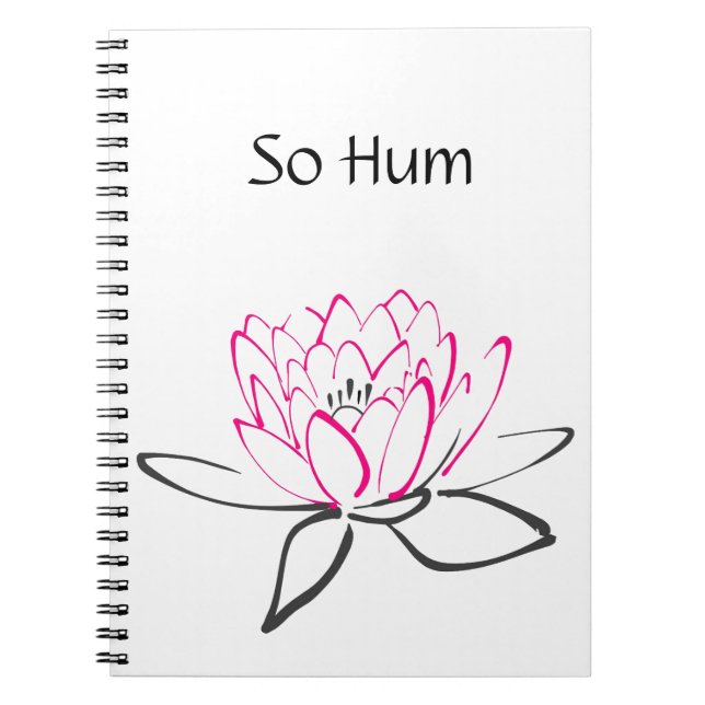 Also, Hum Pink Black Lotus Journal Notizblock (Vorderseite)