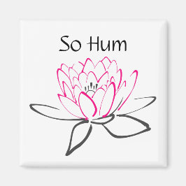 Also, Hum Pink Black Lotus Magnet