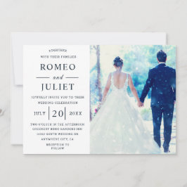 Also in der Liebe einfaches modernes Foto Hochzeit Einladung