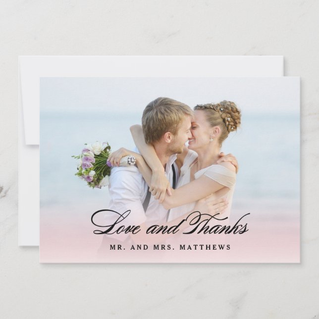 Also in der Liebe | Hochzeit Danke Foto (Vorderseite)