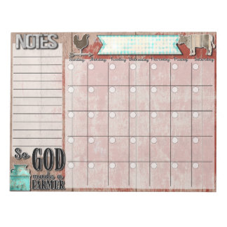 Also macht Gott einen Bauer-Schreibtisch Kalender- Notizblock