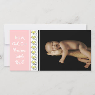 Also Niedlich gestapelte Schafe Es ist ein Mädchen Ankündigung